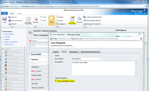 Hide Nav Items section