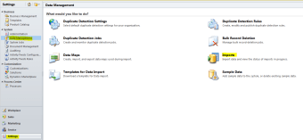 Data Import - Settings