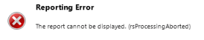 Report error - rsProcessingAborted