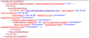 CRM root Web.config