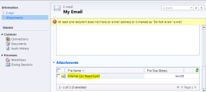 Email with attachment