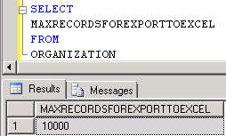 MAX RECORDS FOR EXPORTTOEXCEL
