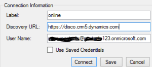 Connect CRM online using Plugin Reg tool