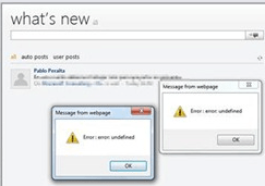 Activity Feeds - Script error