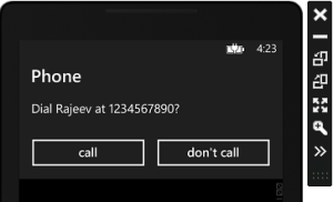 WP 8 Phone DIaler