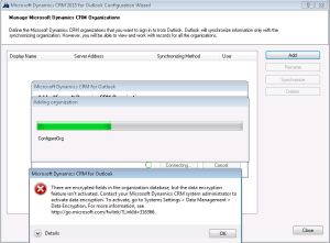 Data Encryption Feature Not Activated 