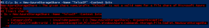 share name/prefix is not a valid name