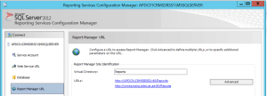 Reporting Service Config Manager