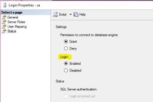 Enable Login for Account