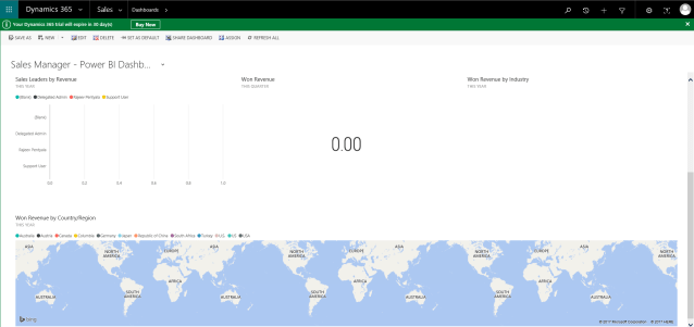 D365 - Open Dashboard in D365