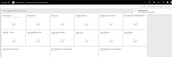D365 - Power BI - Connected To CRM - Importing Data