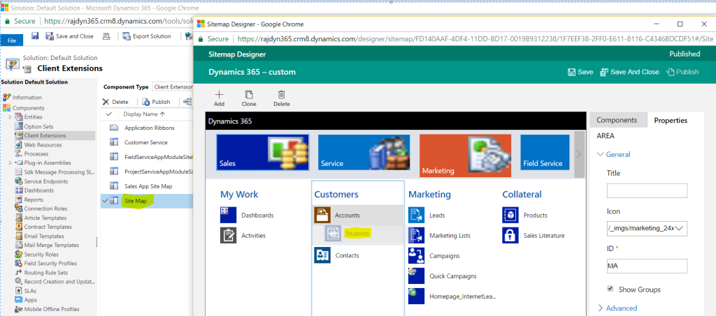 Dynamics 365 – Native Sitemap Editor