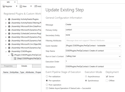 Override Created On - Plug-in step