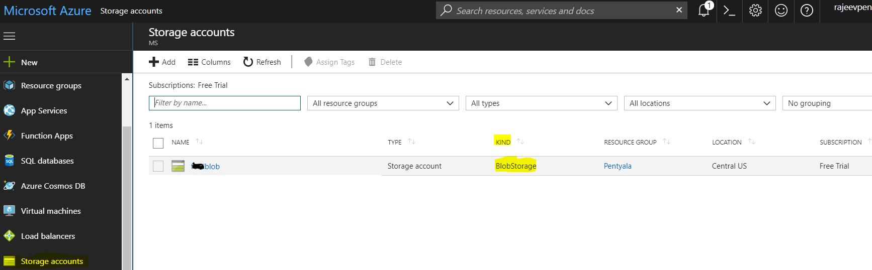 Attachment - Azure Storage Account