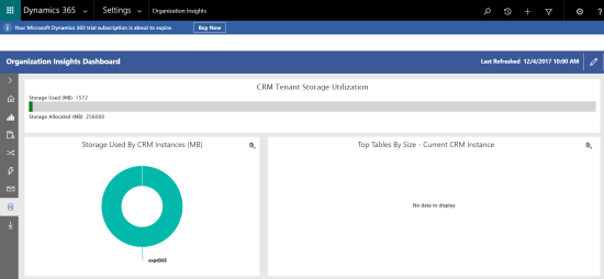 Organization Insights - Data Storage