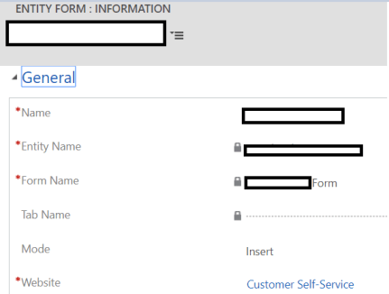 Portal - Entity Form