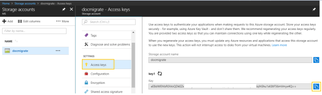 Azure - Storage Account - Keys