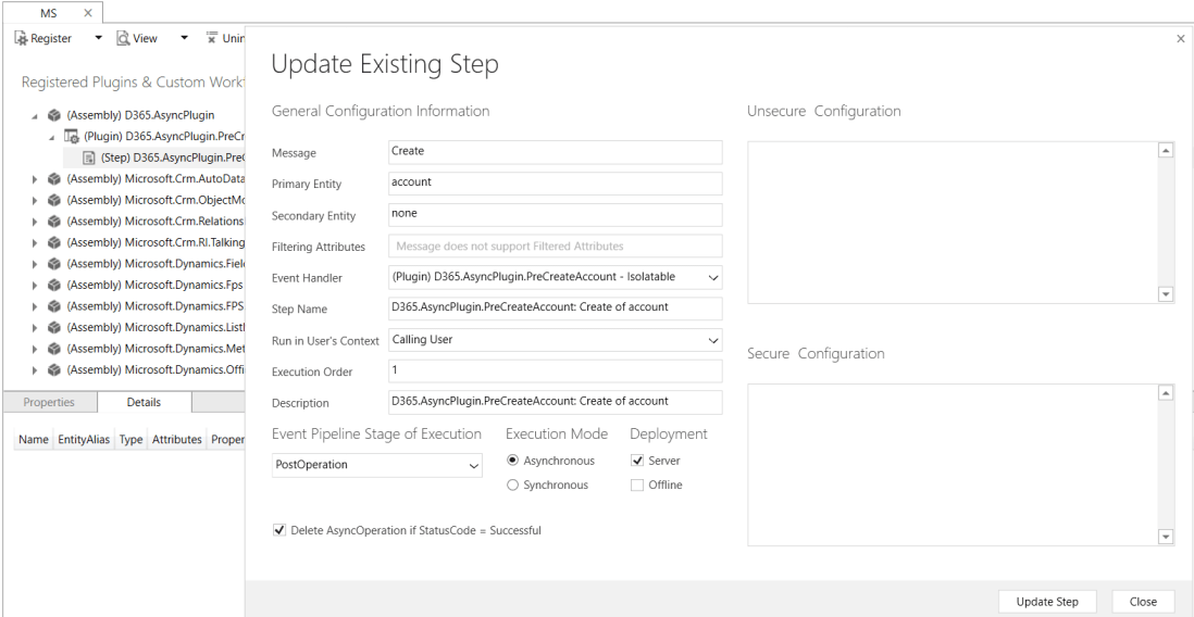 [D365 CE Online] Debug Async Plug-in using “Persist to Entity” profiler ...