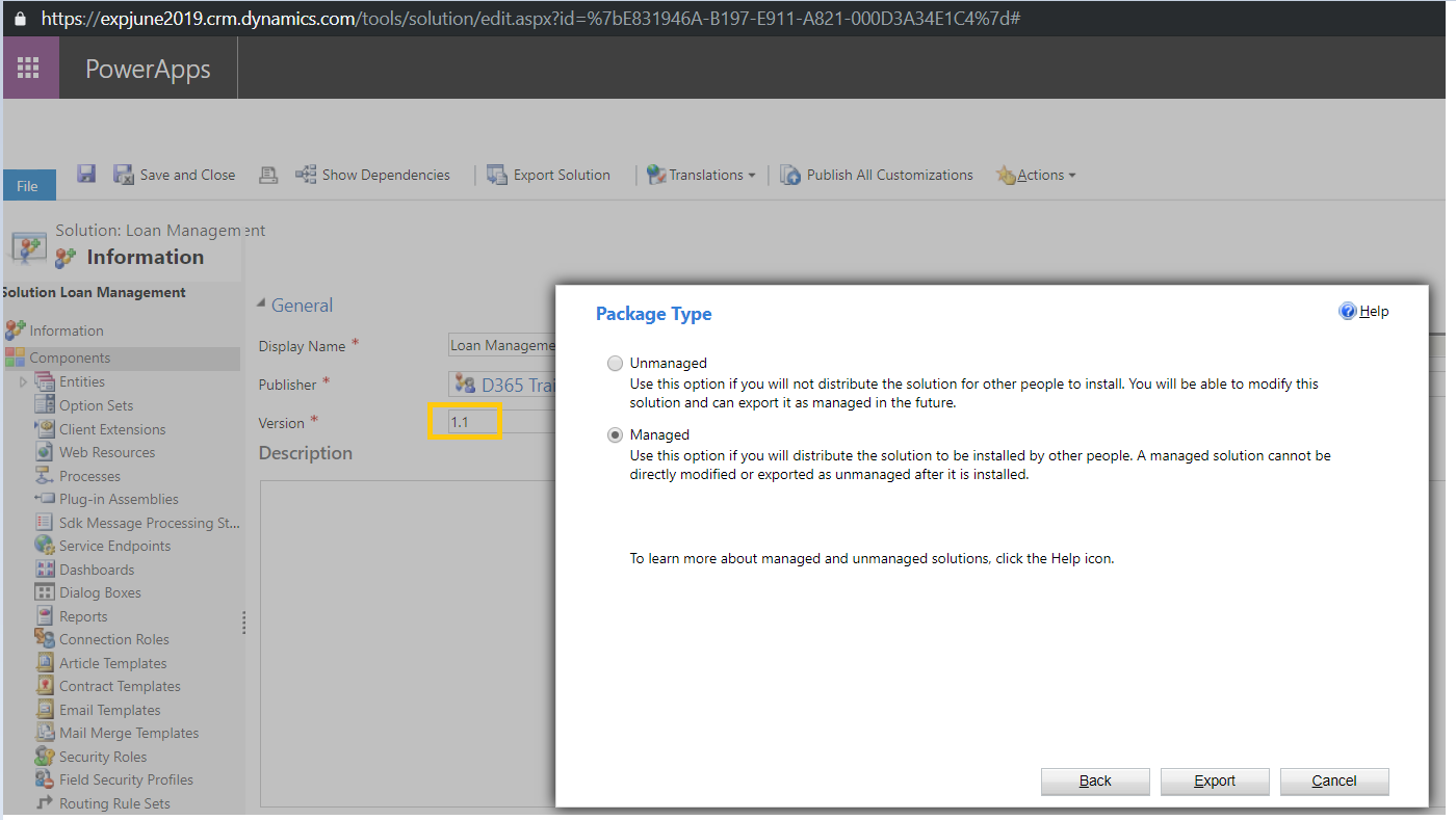 D 365 Managed Solutions – Delete Components from target instance using ...