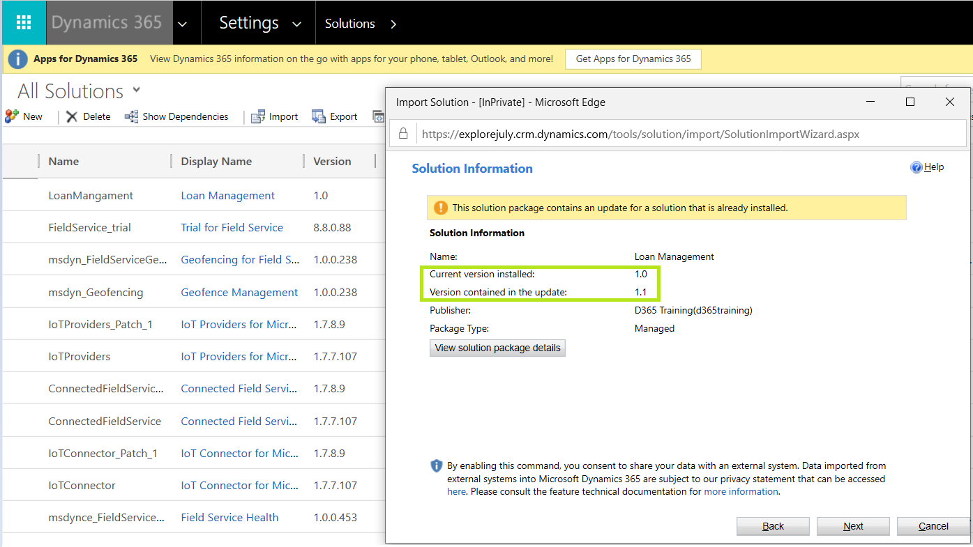 D 365 Managed Solutions – Delete Components from target instance using ...
