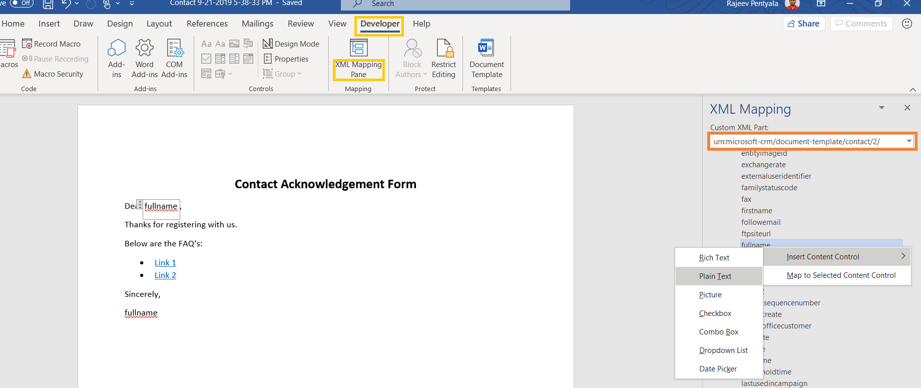 [Dynamics CE] Configure and automate Document Template generation ...