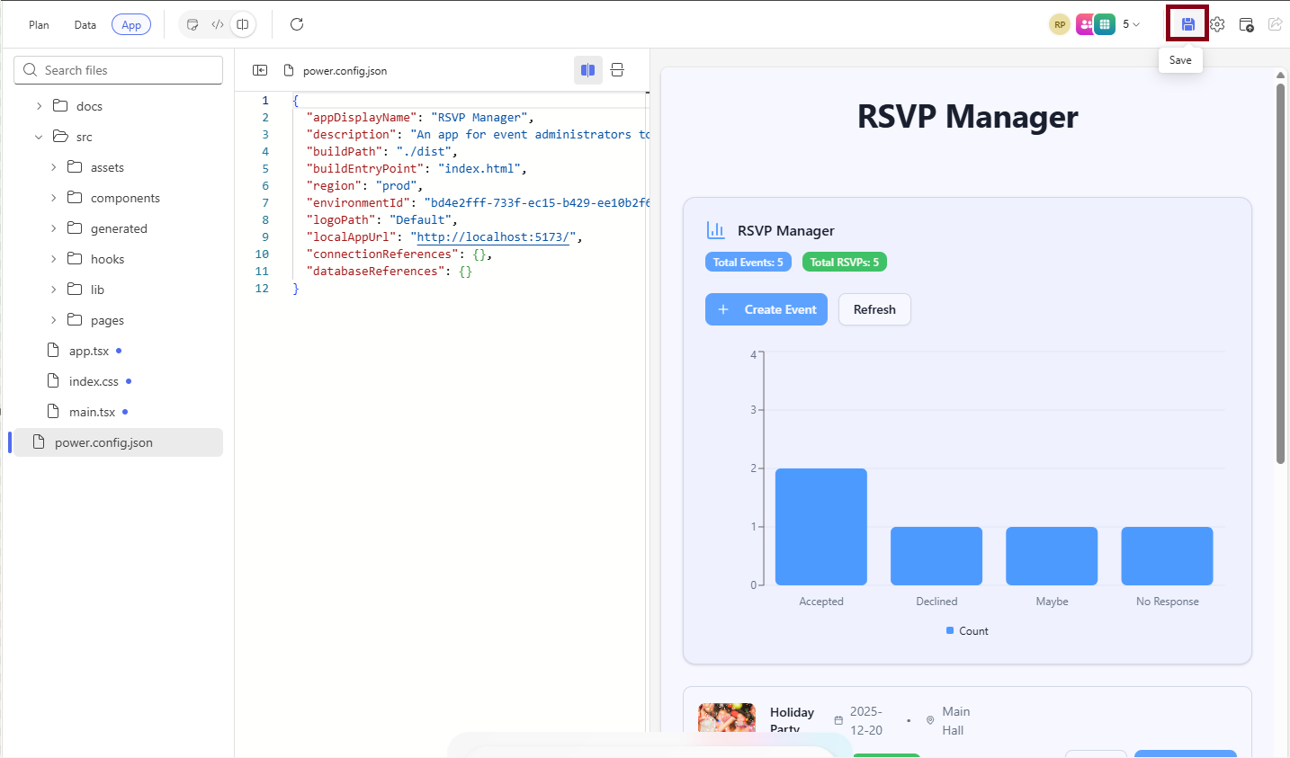 Power Apps: Build a New App at Vibe.PowerApps.com