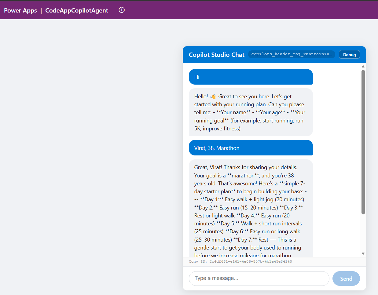 Power Apps Code App | Connecting to a Copilot Studio Agent