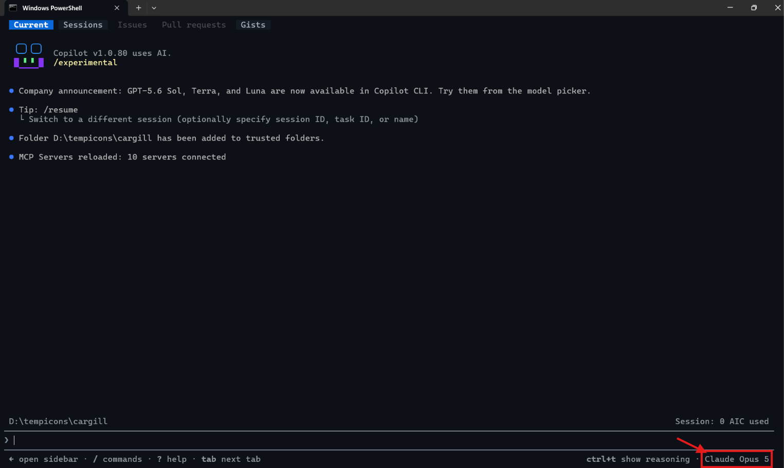 GitHub Copilot CLI | Change the Default Model with /config