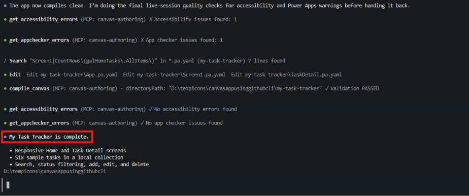 Step by Step | Build a Canvas App using GitHub Copilot CLI