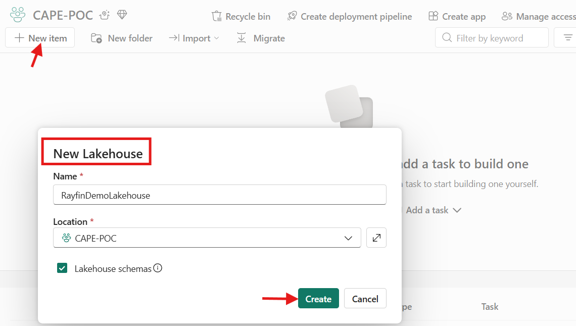 Step by Step | Rayfin Fabric App – Display Lakehouse table data